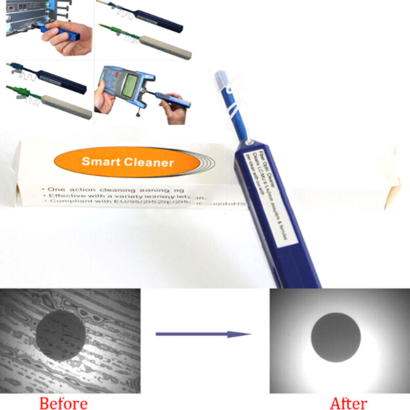 1.25mm One-Click Fiber Optic Cleaner Cleaning Pen Accessory Tool for LC//MU connectors