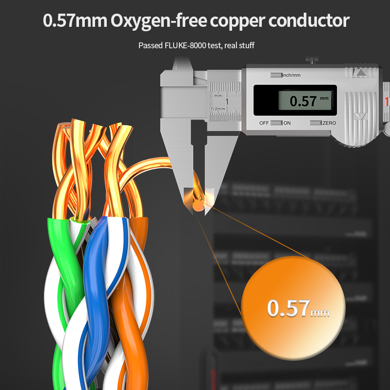 AMPCOM Mạng RJ45 Cáp Ethernet Máy tính CAT8/CAT7/CAT6A Cáp nối sẵn dây nối-Hỗ trợ độ dài tùy chỉnh