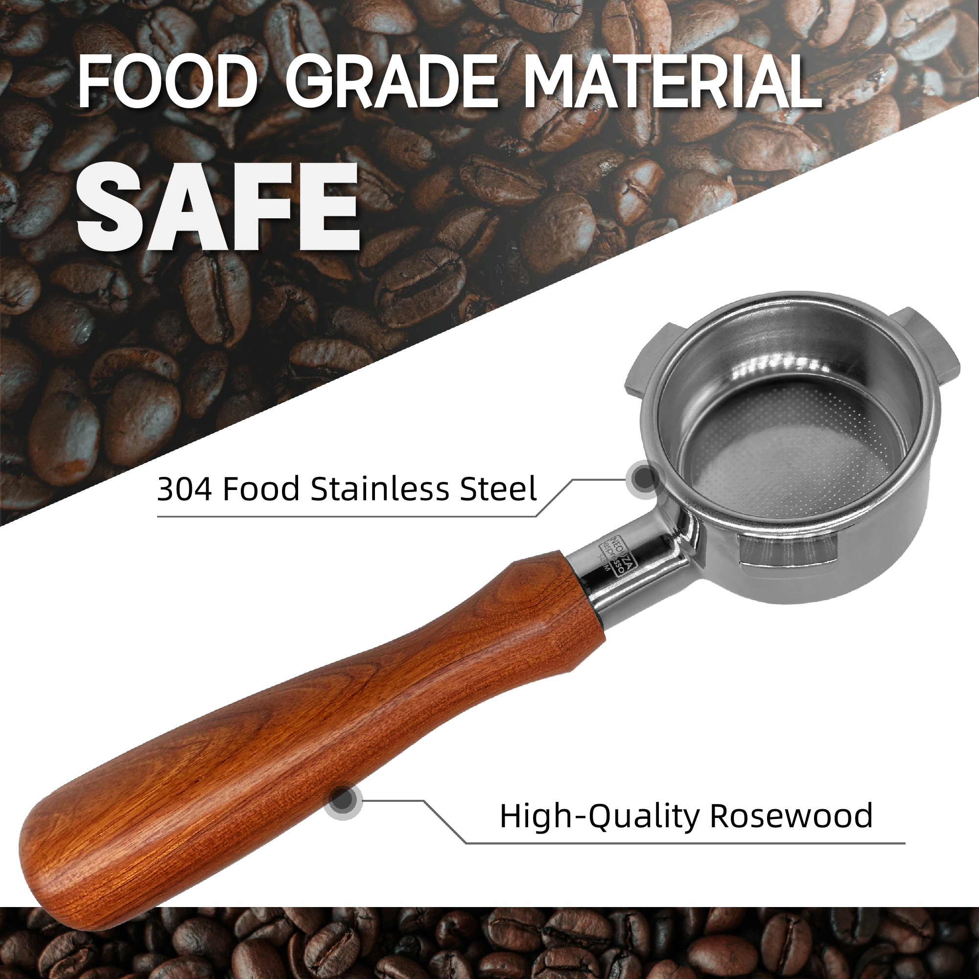 NEOUZA 54mm 58mm Coffee Bottomless 