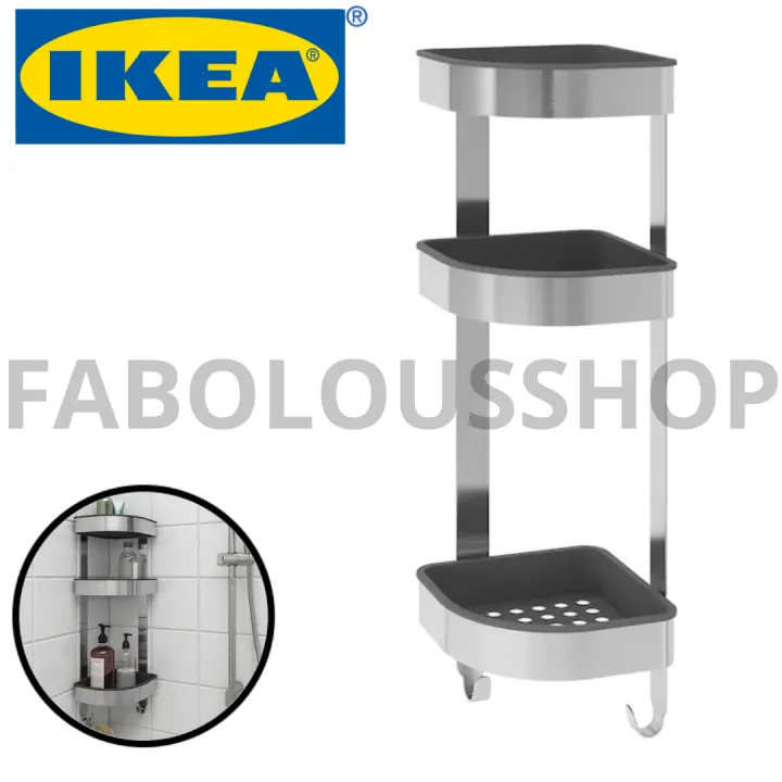 Ikea Brogrund Stainless Steel Corner Wall Shelf Bathroom Rack Toilet Rak Bilik Mandi Cabinet - Bathroom Corner Wall Cabinet Ikea Ikea Brogrund Stainless Steel Corner Wall Shelf Bathroom Rack Toilet Rak Bilik Mandi Cabinet - Bathroom Corner Wall Cabinet Ikea