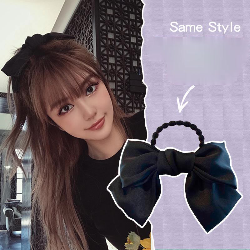 Big Bow Hair Tie Women's New 2021 Tie Hair Rubber Band Sweet and Cute Hair Accessories