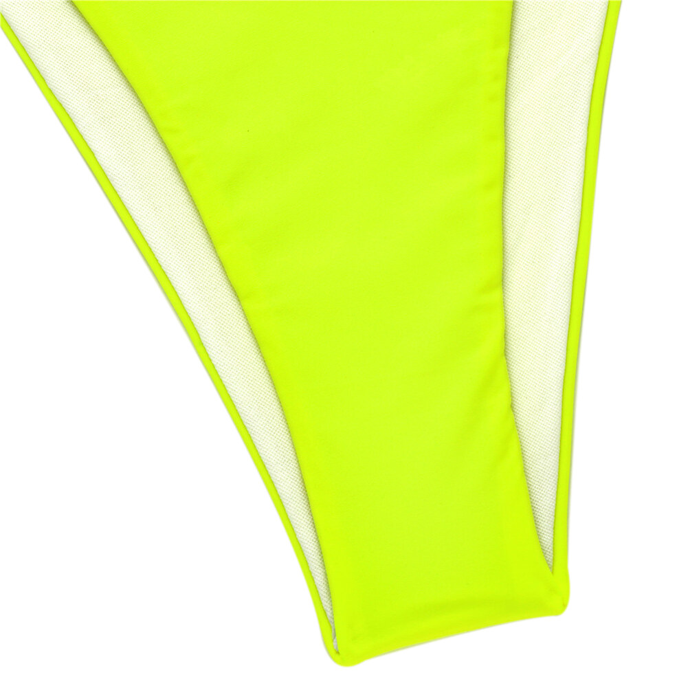 Happybuyner 3 pièces femmes maillots de bain été couleur unie maillot de bain plage maillot de bain femme Push Up rembourré soutien-gorge Bikini ensemble +_voghion.com