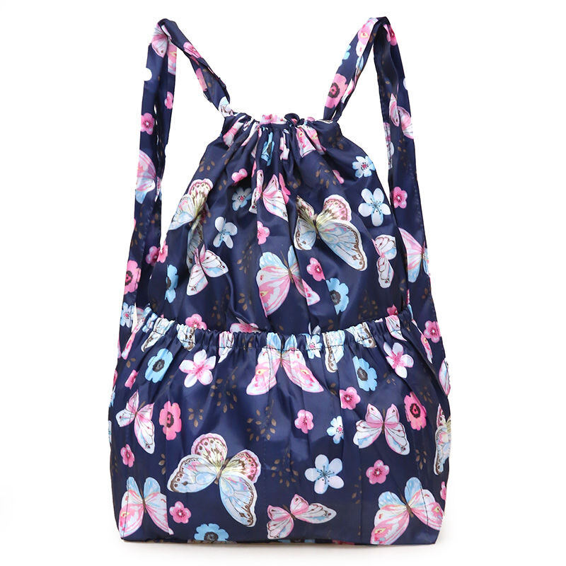 Women's Versatile Nylon Drawstring Pocket Backpack Outdoor Sports Bag Mommy Bag Large Capacity Lightweight Travel Bag!