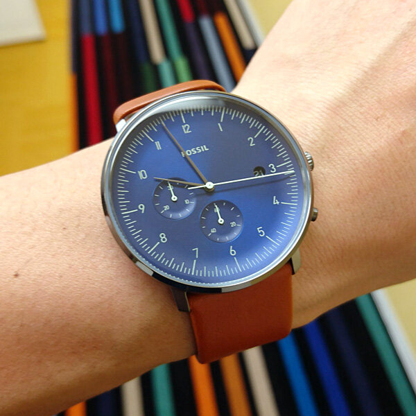 Original] Fossil FS5486 Chase Timer Chronograph Luggage Leather Men Watch |  Lazada PH