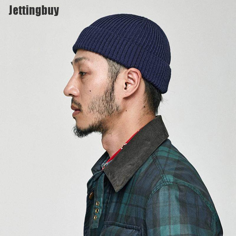 [Jettingbuy] Mũ Beanie Nam Nữ Unisex Mũ Ngư Dân Trượt Tuyết Mùa Đông Có Gân Ấm Áp