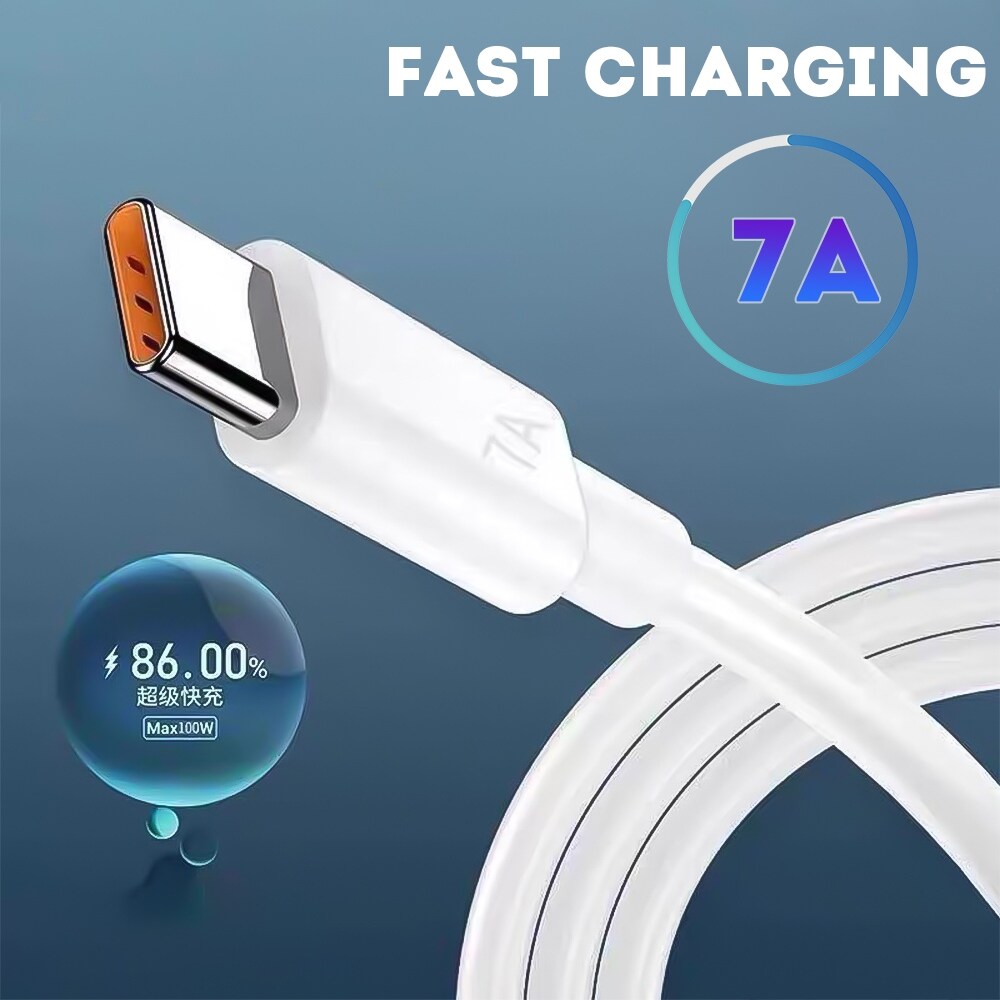 [A NEW] 100W 7A USB Type CFor XiaomiOneplusMate 40 P50 P30ProLine Data Sync CableCharging Cord
