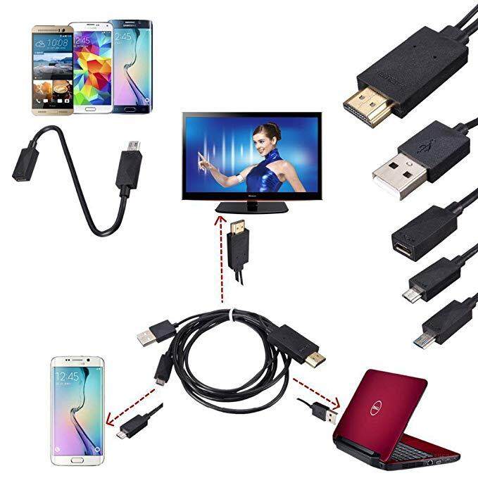 Da 5 Pin And 11 Pin Micro Usb Hdmi 1080p Hd Tv Cable Adapter สำหรับโทรศัพท์ Android Tian1505