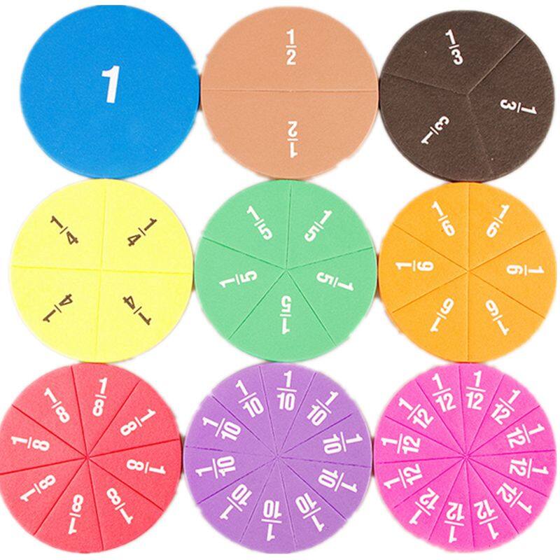 51pcs Magnetic Round Fraction Early Educational Math Toys Kids Learning Educational Toys Math Toy Fractions Toys For Kid