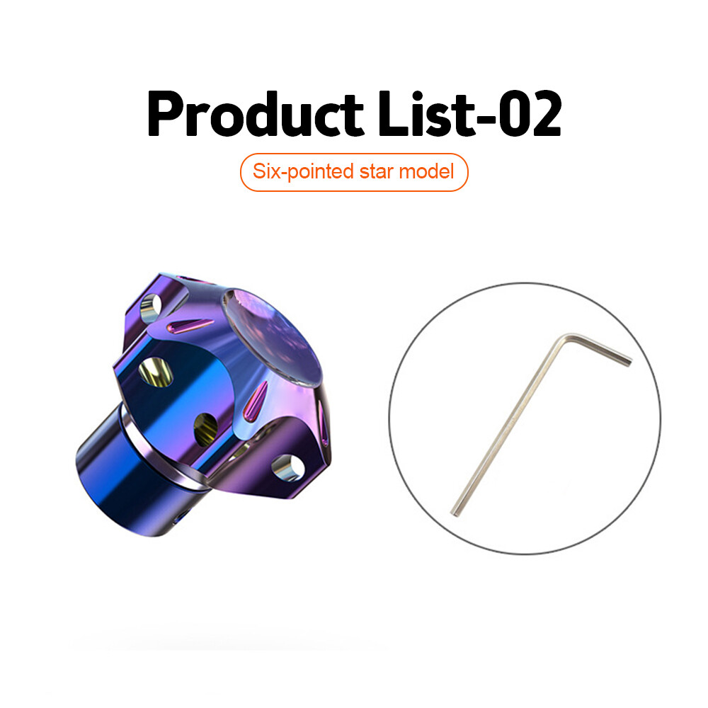 Occkic CNC Titanium Key Head With Chain General CNC Modified Burnt Motorcycle Key Head