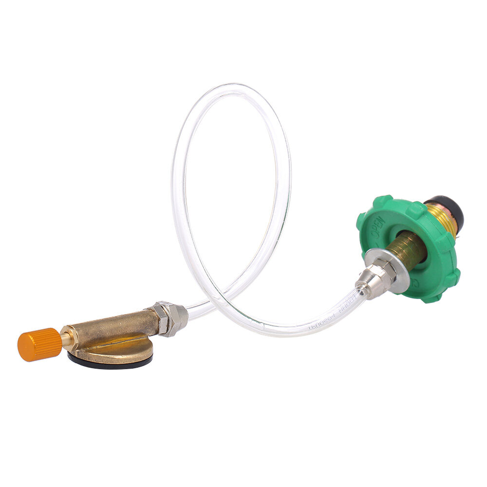 Camping Stove Propane Refill Adapter Flat Cylinder Tank Coupler Bottle Adapter