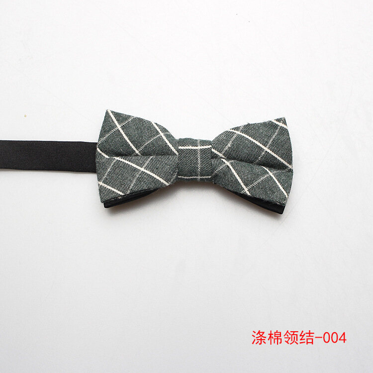 Men's Formal Bow Tie Polyster and Cotton Fabric Fashion British Style Casual Bow Tie