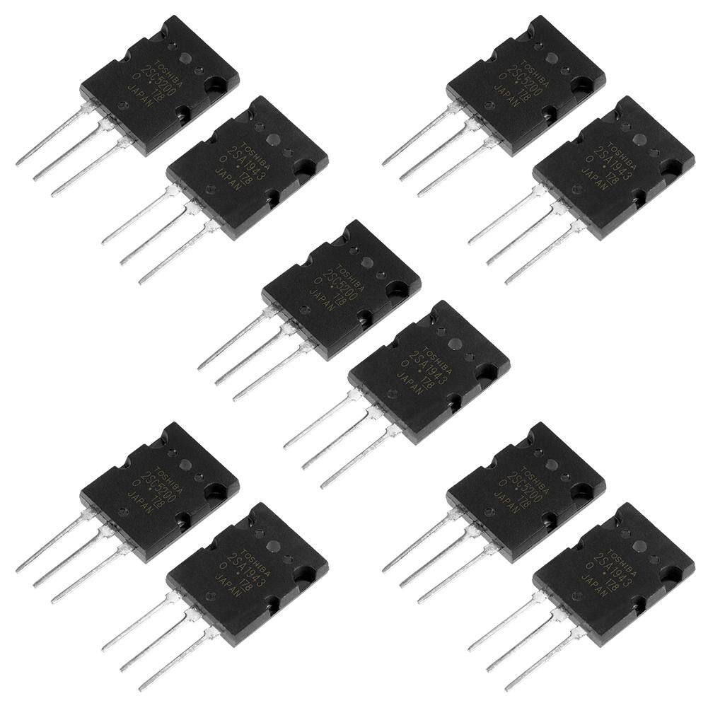 5 Cặp Bóng Bán Dẫn Âm Thanh Đen 2sa743 2sc5200 Bóng Bán Dẫn Âm Thanh Phù Hợp Công Suất Cao