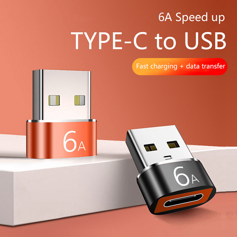 Fkend 6A Type C Female To USB A Male Adapter Converter Charging PD Data Cable Adapter