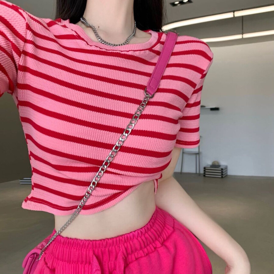 2 Pcs/set Dragon Fruit Color Summer Suit Women's Summer
