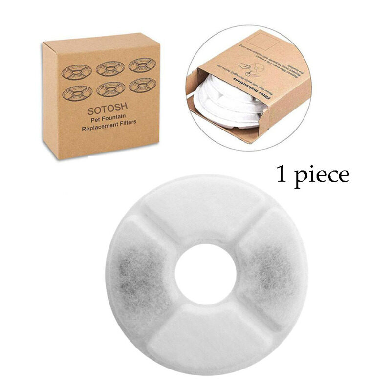 PETSOLA Đài Phun Nước Cho Thú Cưng Bình Rót Nước Tự Động Bộ Lọc Than Hoạt Tính 1 Mảnh