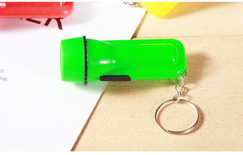 mini flashlight strong light flashlight plastic torch household lighting tool for emergency outdoor with key circle portable to carry