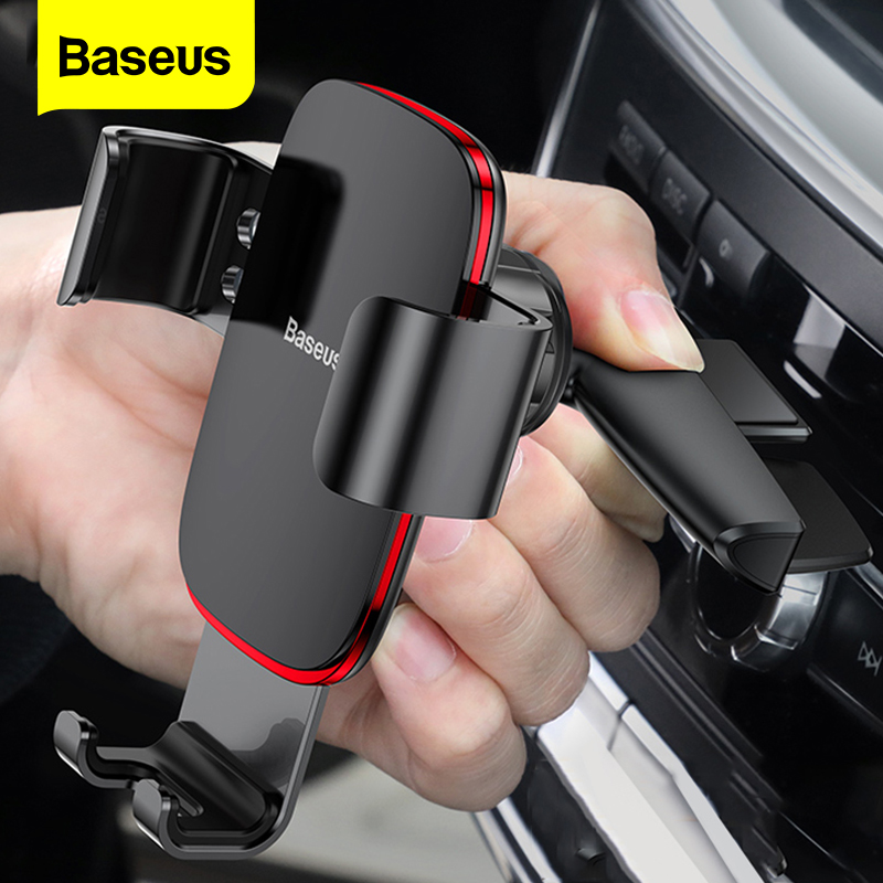 Baseus Universal Gravity Air Vent Car Phone Holder Suit 4.0-6.5 Inch For iPhone 11 Samsung Huawei Xiaomi Realme Oppo Vivo Phone Holder Stand