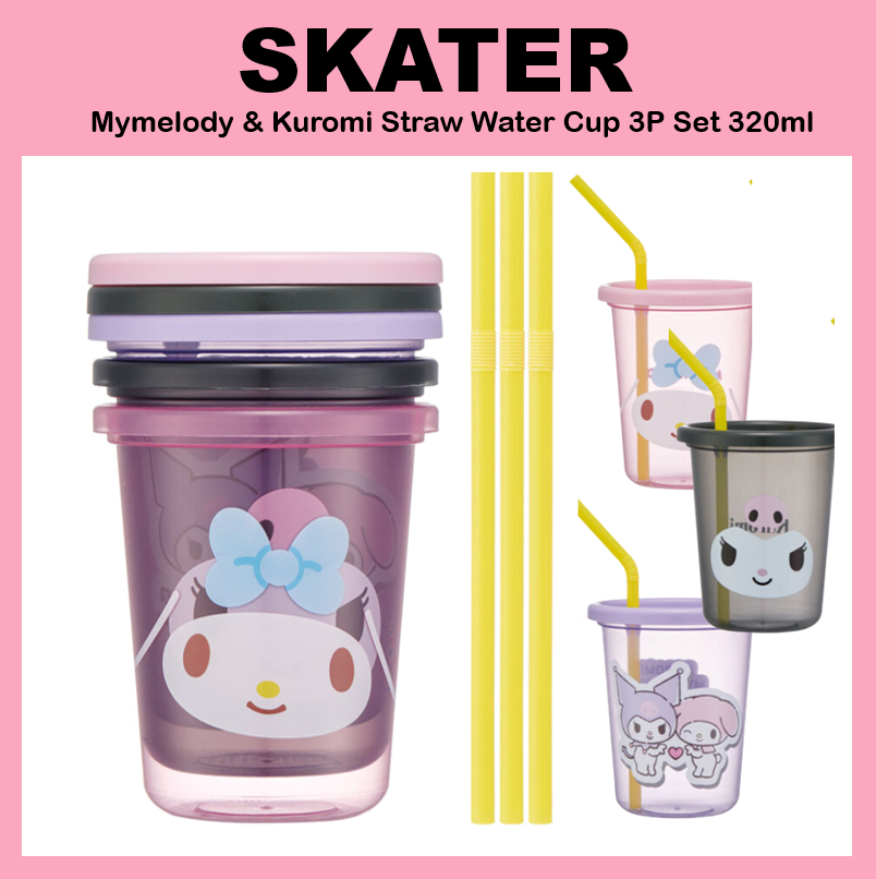 Mymelody & Kuromi Straw set of 3 plastic cup SIH3ST