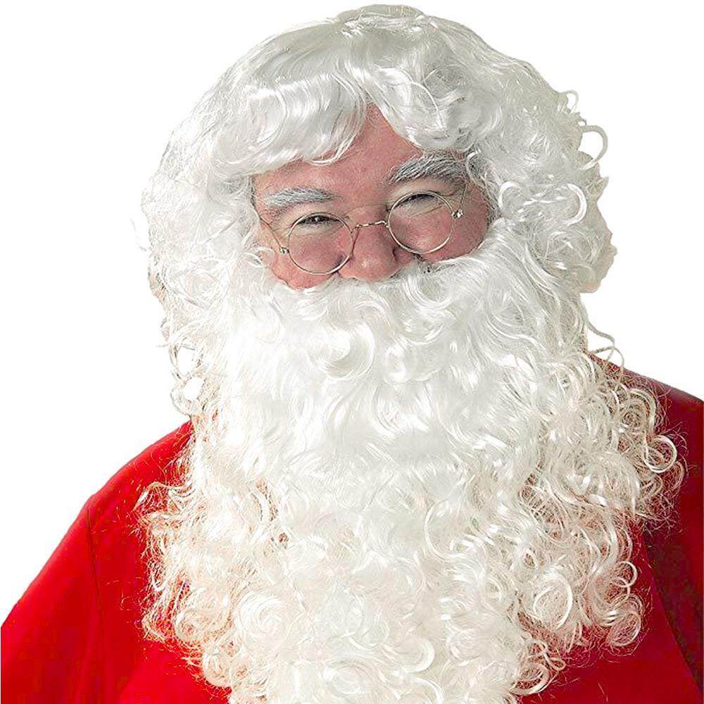 Santa Claus Wig Beard Set Costume Accessory Adult Christmas Fancy Dress