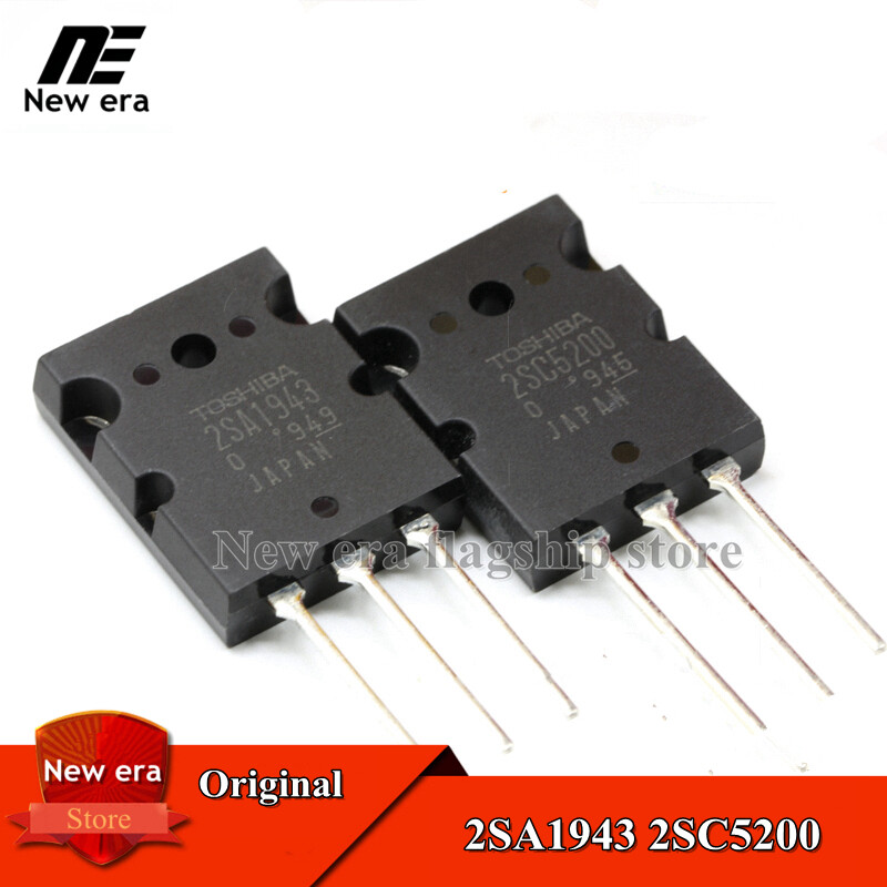 20pcs 10pairs original 2sa1943 2sc5200 to-3pl npn pnp toshiba high power amplifier tube ordinary and new original