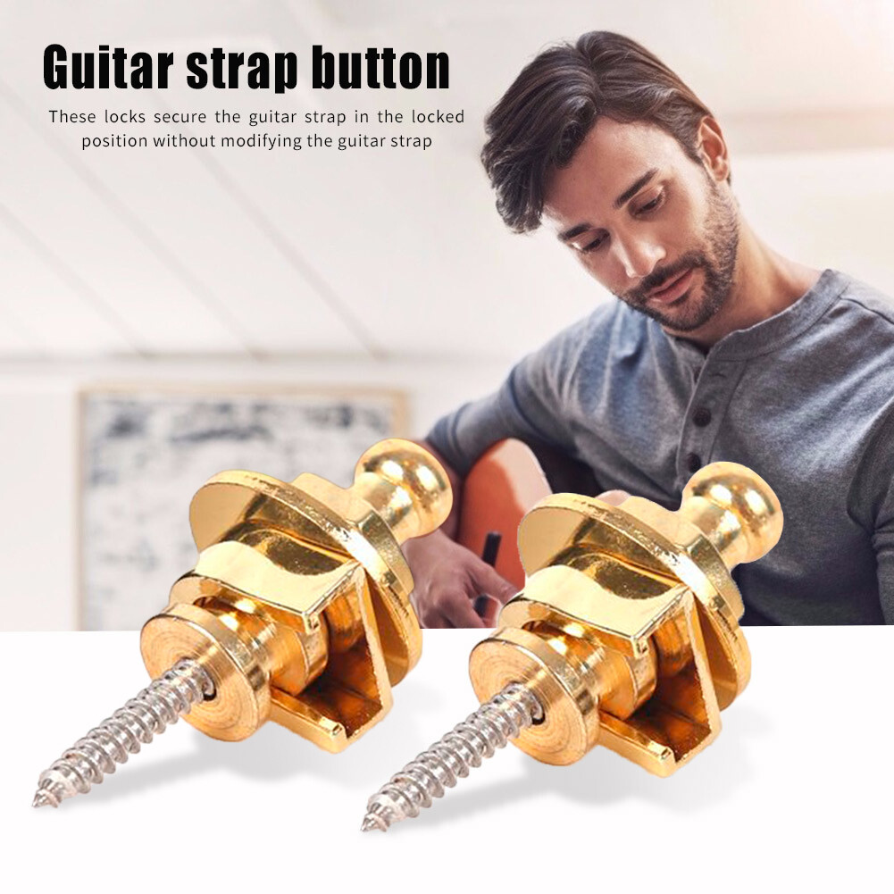 2 Nút Khóa Dây Đàn Ghi Ta Bass Nhạc Cụ Đinh Đai Chống Trượt
