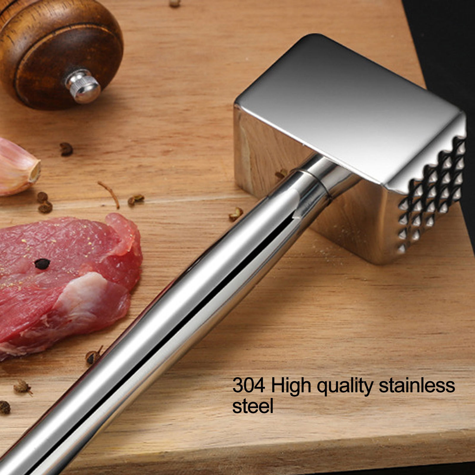 Meat Hammer Heavy Duty Steak Loose Tenderizer Hammer With Non‑slip