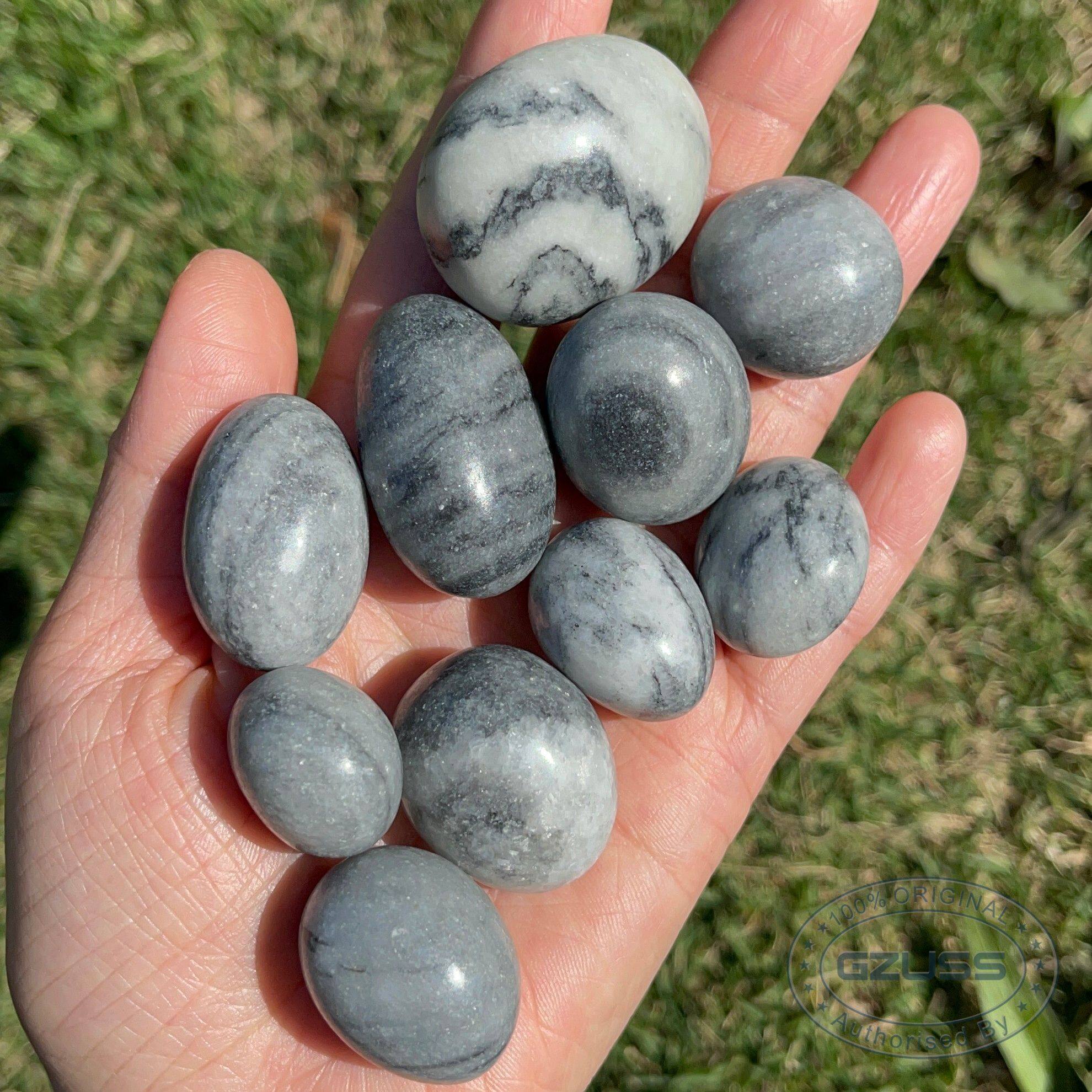 Natural Black Web Jasper Black Vein Jasper Tumbled Stone Spider Web Jasper