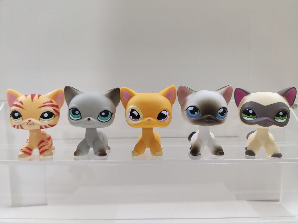 3pcs/lot Littlest Pet Shop LPS#339#1120#1962 cats  kid toy gift 