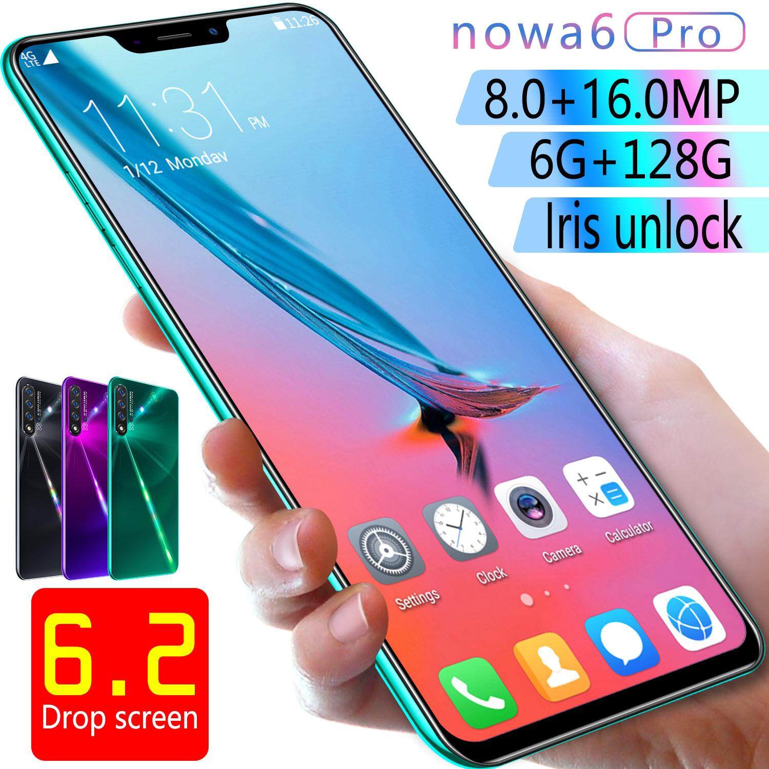 100 Original Smartphone Nowa 6 Pro With 6 128gb Large Memory 6 2 Inch Mobile Phone With 4g Network Phone Support T Card Cellphones 10 Core Lazada
