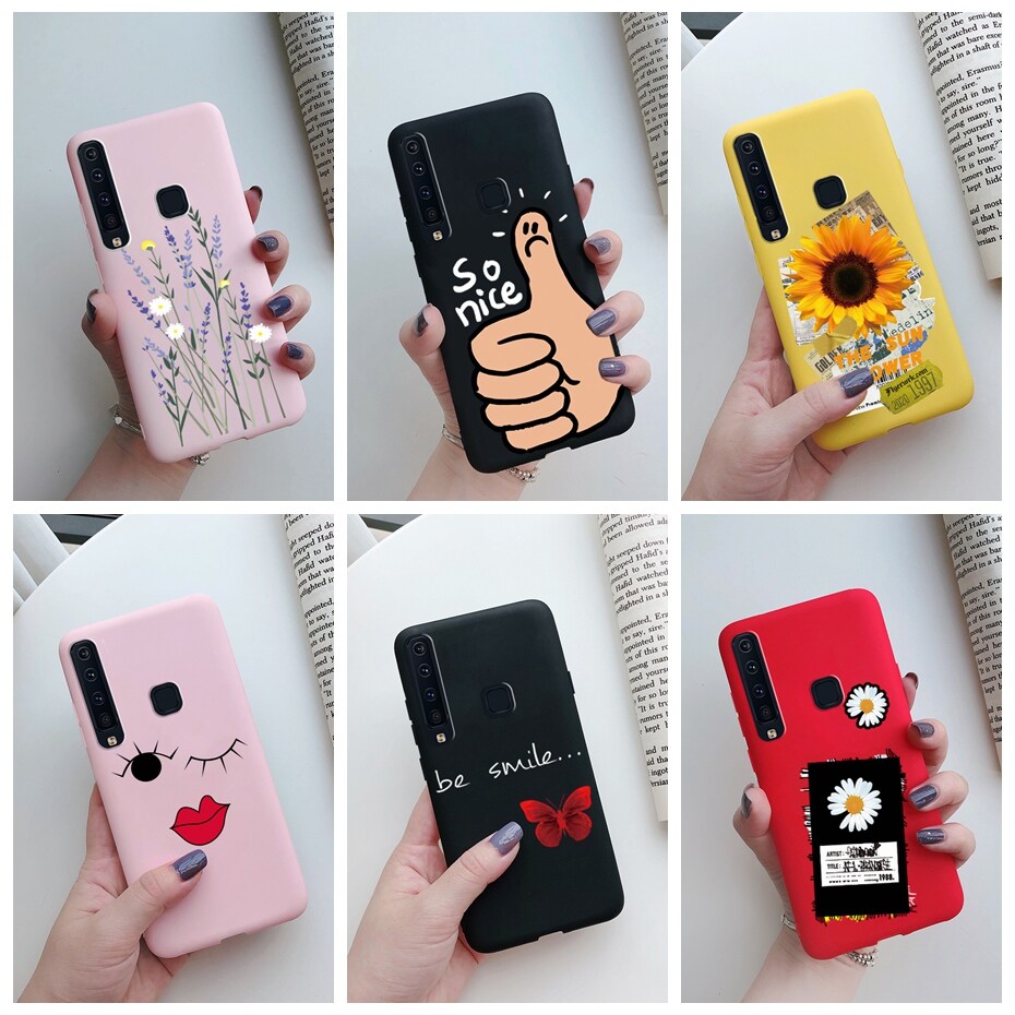 Casing For Samsung Galaxy A9 2018 A920 (6.3 ) Phone Case Cute Candy Painted Soft Silicone Back Cover