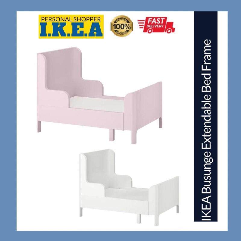 IKEA Busunge Extendable Bed Frame Children Kids Boy Girl Pink White