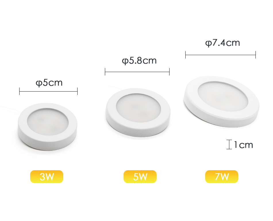 LED Downlight Mini Surface Mounted Spotlight Tri Color 220V 240V 3W 5W 7W Panel Light Ultra thin Indoor Lighting Home Kitchen Cabinet Lamp