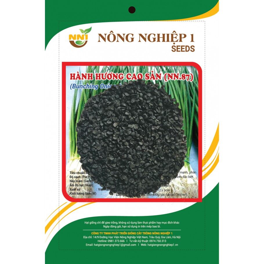 Gói 50 hạt giống hành lá 1g hạt giống hành lá cao sản hành hoa cao sản