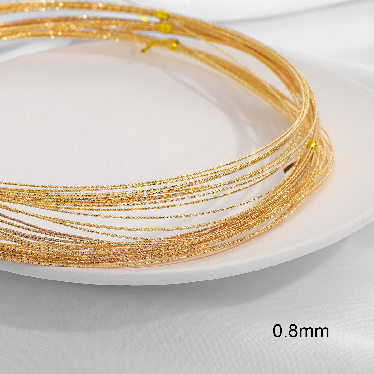 1 Meter/String 0.7/0.8/1mm Half-hard Copper Wire 18k Gold Plated Beading Wire For Bracelet Necklace DIY Craft Making Jewelry Cord
