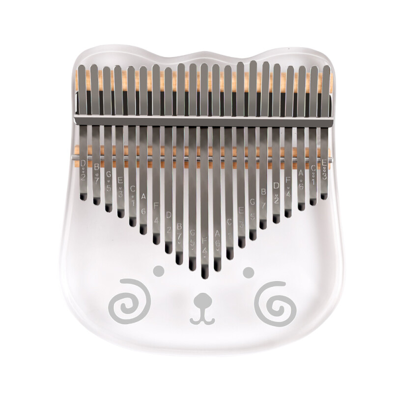 21-Utama Comel Telus Thumb Piano Kalimba Bahan Akrilik dengan Kes Membawa Penalaan Tukul Pelekat Pembersihan Kain Pelindung Jari hadiah Muzik Malaysia