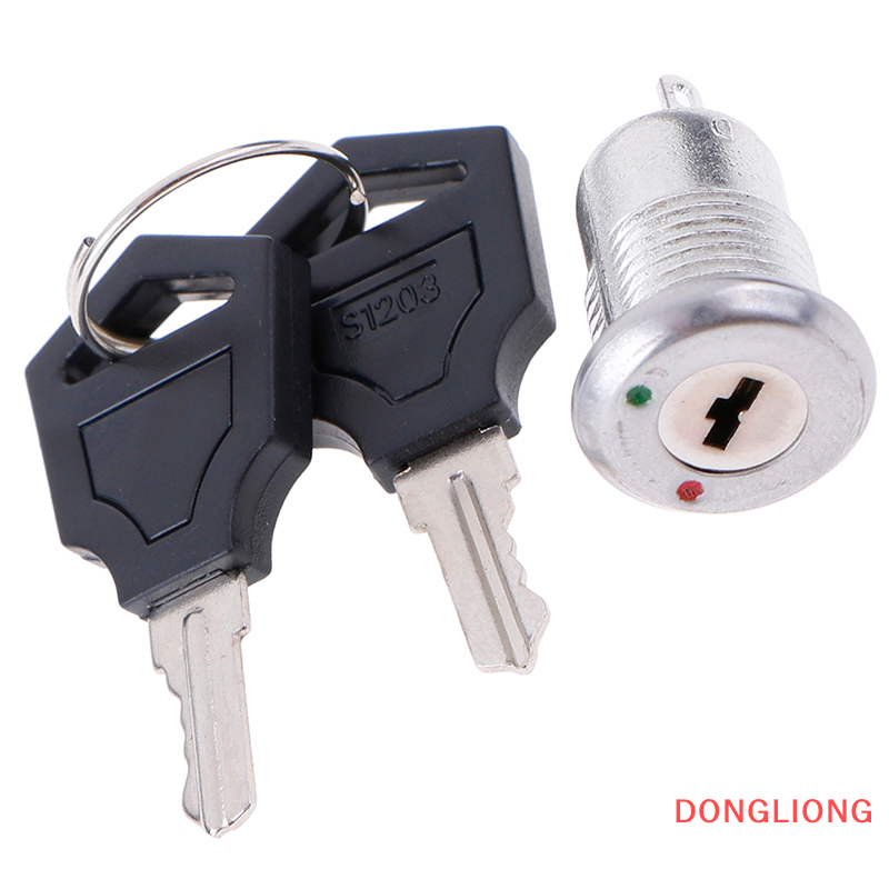 DONGLIONG 1pc 12mm Mini Key Switch ON/OFF Lock Switch KS-02 KS02 Electronic Switch 3A 250V