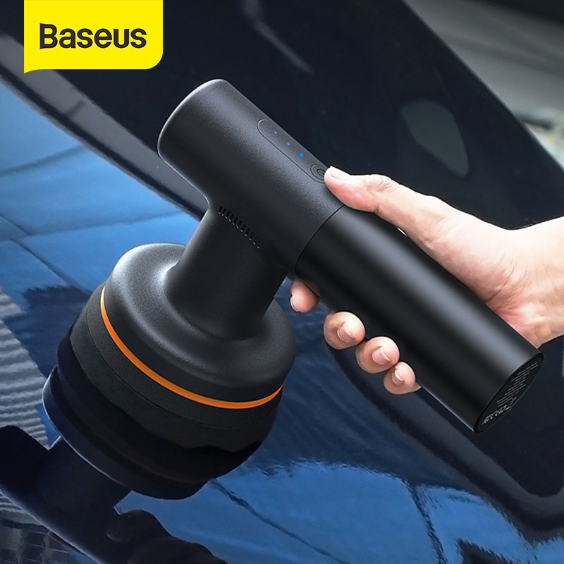 Máy đánh bóng điện ô tô Baseus không dây 3800RPM với 3 miếng đánh bóng-INTL
