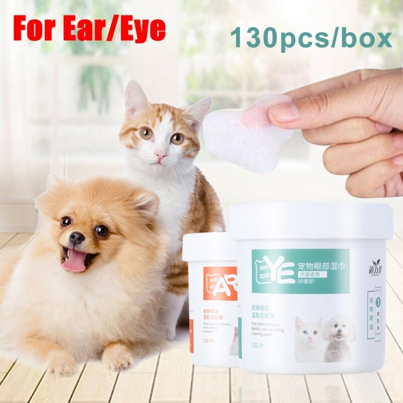 Khăn Giấy Vệ Sinh Gia Đình Chó Mèo Mèo Nước Mắt Loại Bỏ Vết Bẩn Khăn Lau Tai Làm Sạch Khăn Lau Mắt Khăn Lau Thú Cưng