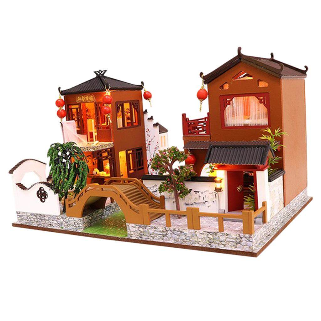 1//12 Dollhouse Miniature Wooden Roof Tiles DIY Making Accessories 12 PCS Set