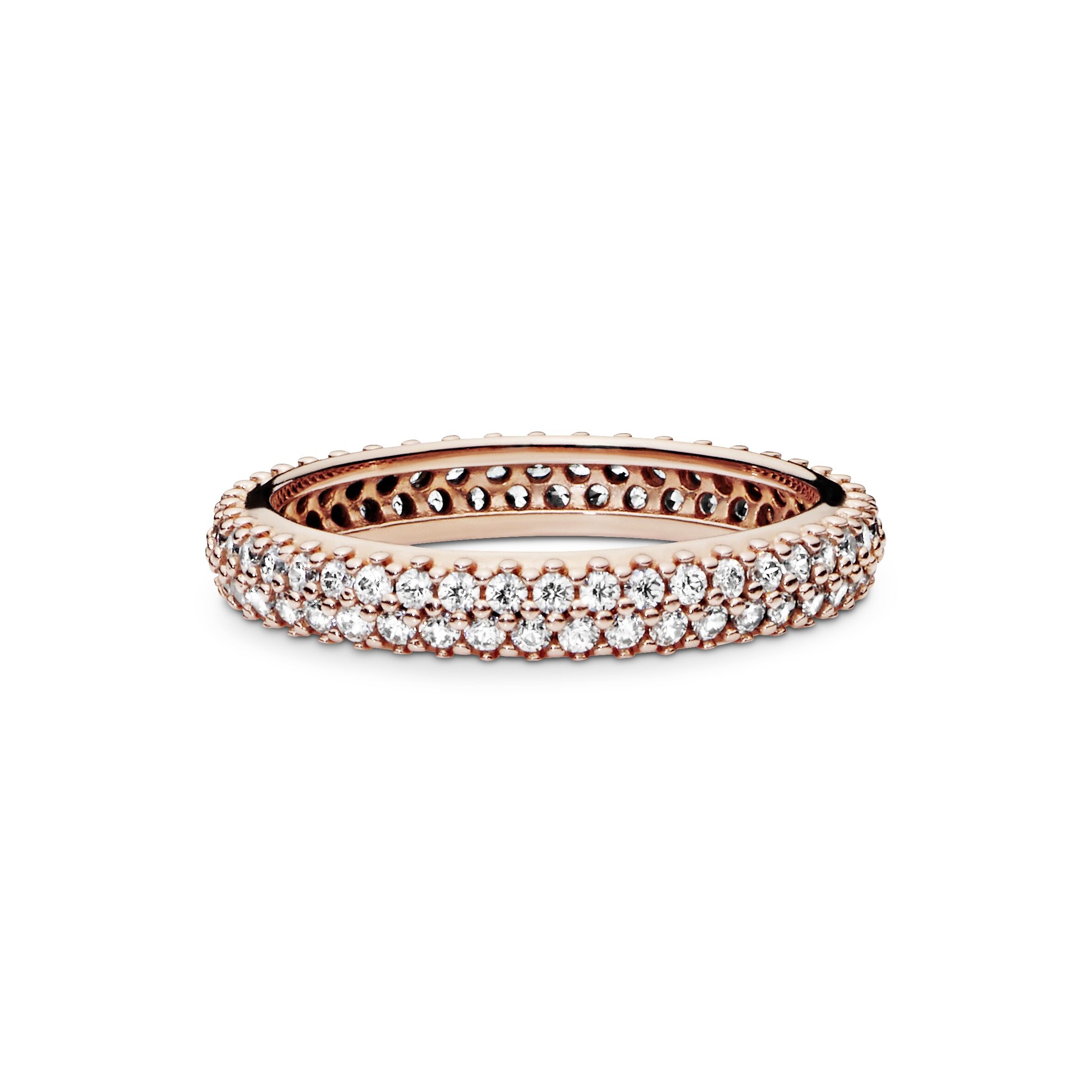 2021 Original Pandoras Rose Sparkling Curve Ring