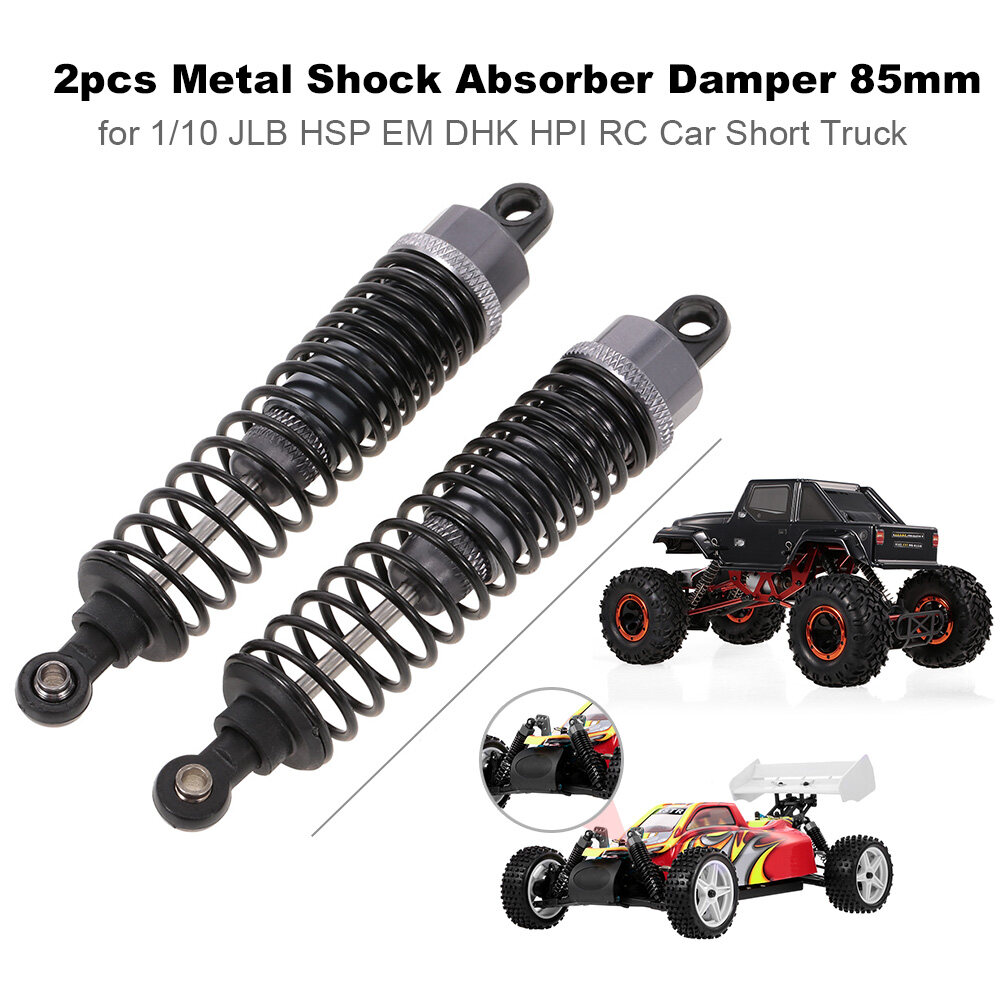 MagiDeal 4pc 1:10 RC Truck Front Shock Absorbers Metal for ZD Racing HSP Car