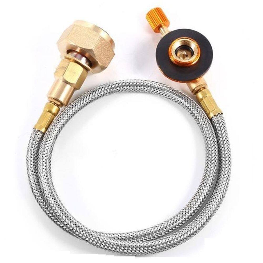 QINNAIA Outdoor Survival Supplies Tourist Equipment Save Durable Gas Stove LPG Gas Stove Coupler Stove Metal Tube Container Adapter Propane Refill Adapter