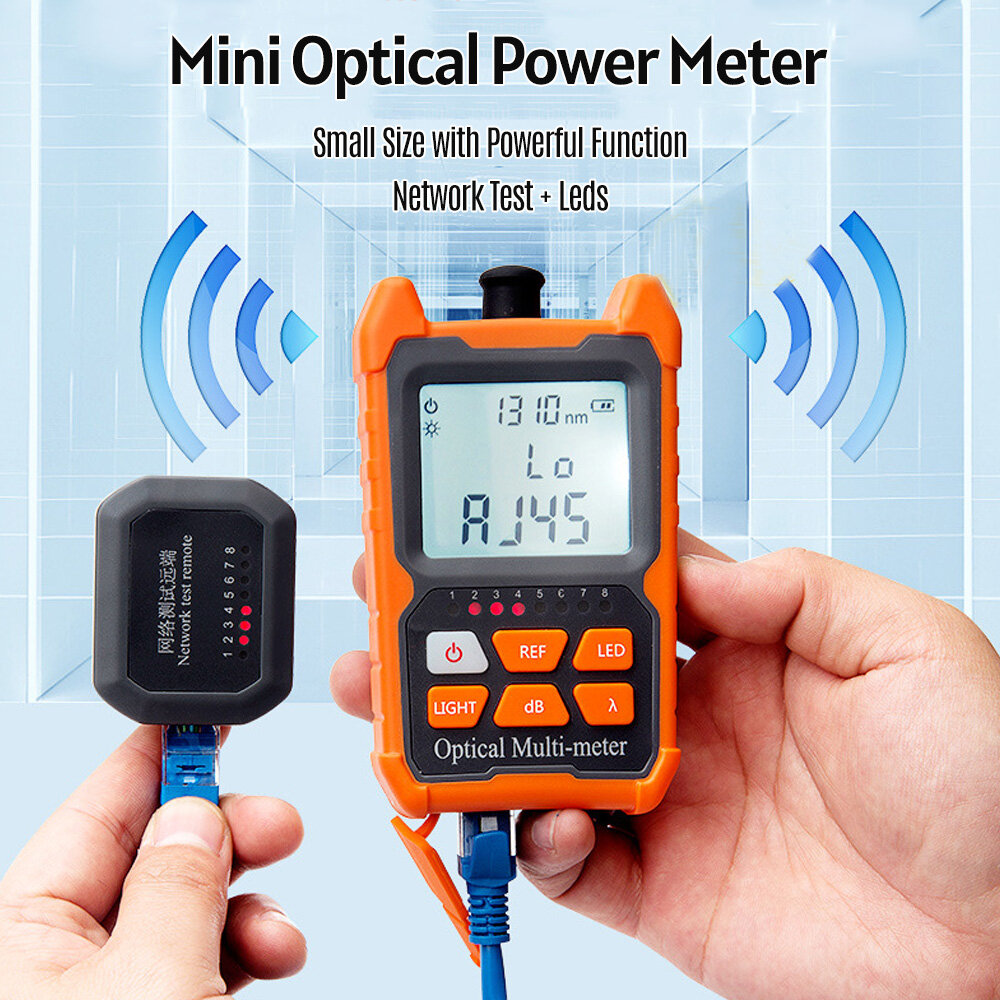 Smart Sensor Đồng Hồ Đo Công Suất Quang Mini Dụng Cụ Kiểm Tra Cáp Quang Mạng Chính Xác Cao Chiếu Sáng Đèn LED Cầm Tay