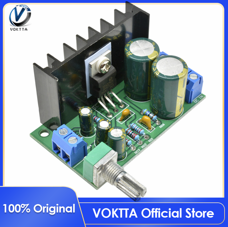 Original VOKTTA TDA2050 Amplifier Board DC 12-24V 5W-120W One Channel Mono Audio Power Amplifier Board Module 1-Channel 60*35*40mm Digital Audio Power AMP with Volume Control FOR Home Speakers