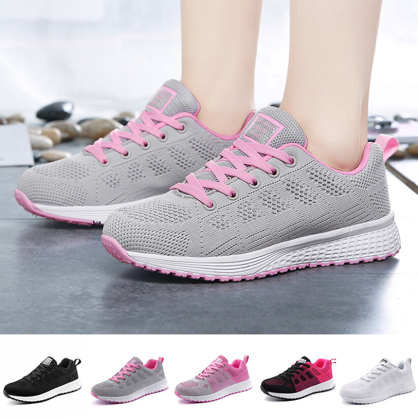 Giày Thể Thao Cho Nữ, Giày Chạy Bộ Đế Bằng Chống Trượt Thoáng Khí giá rẻ