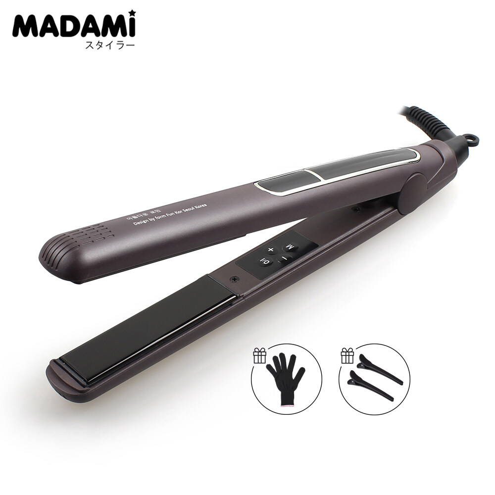 MADAMI Waterproof Korean Salon Hair Flat Iron Professional Hair Straightener Curler 3D Floating Ceramic Fast Heating Hair Styling Tool Lazada