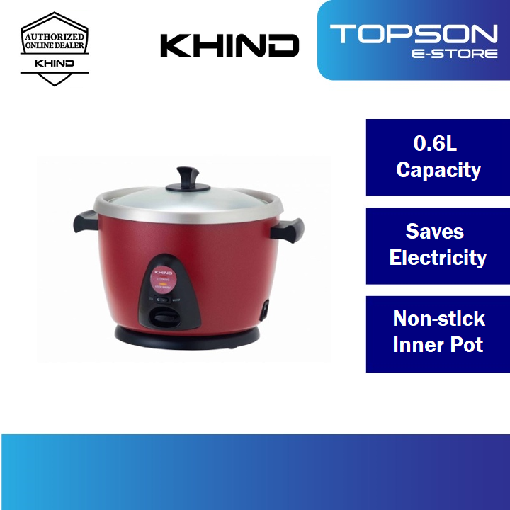 KHIND 0.6L Anshin Rice Cooker w/ Stainless Steel Inner Pot (RC106M