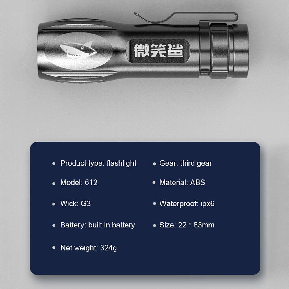 Đèn pin mini đèn báo nguy có thể sạc lại ánh sáng mạnh đèn lồng cắm trại usb đèn pin mạnh mẽ Nhật Bản ban đầu torchlight mạnh mẽ tourch ánh sáng siêu đèn pin sáng xách tay spotlight đi xe đạp ngoài trời đèn pin đi bộ đường dài cầm tay nhẹ đèn pin
