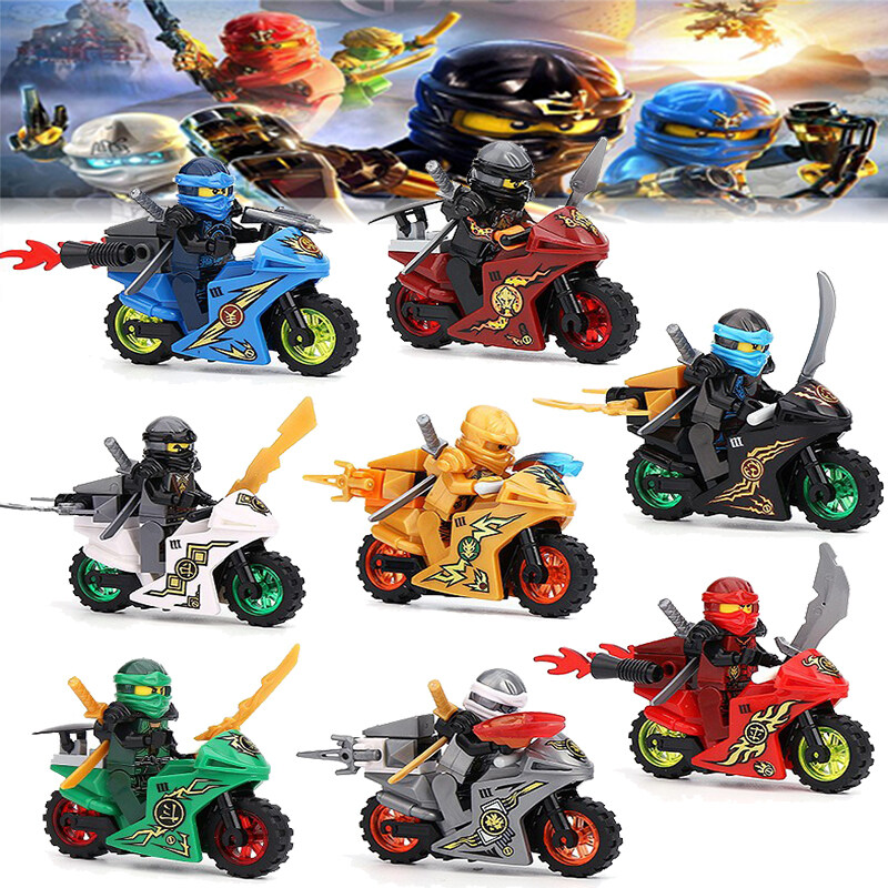 871PCS Building block model night chariot Lloyd legoing Ninja character ...