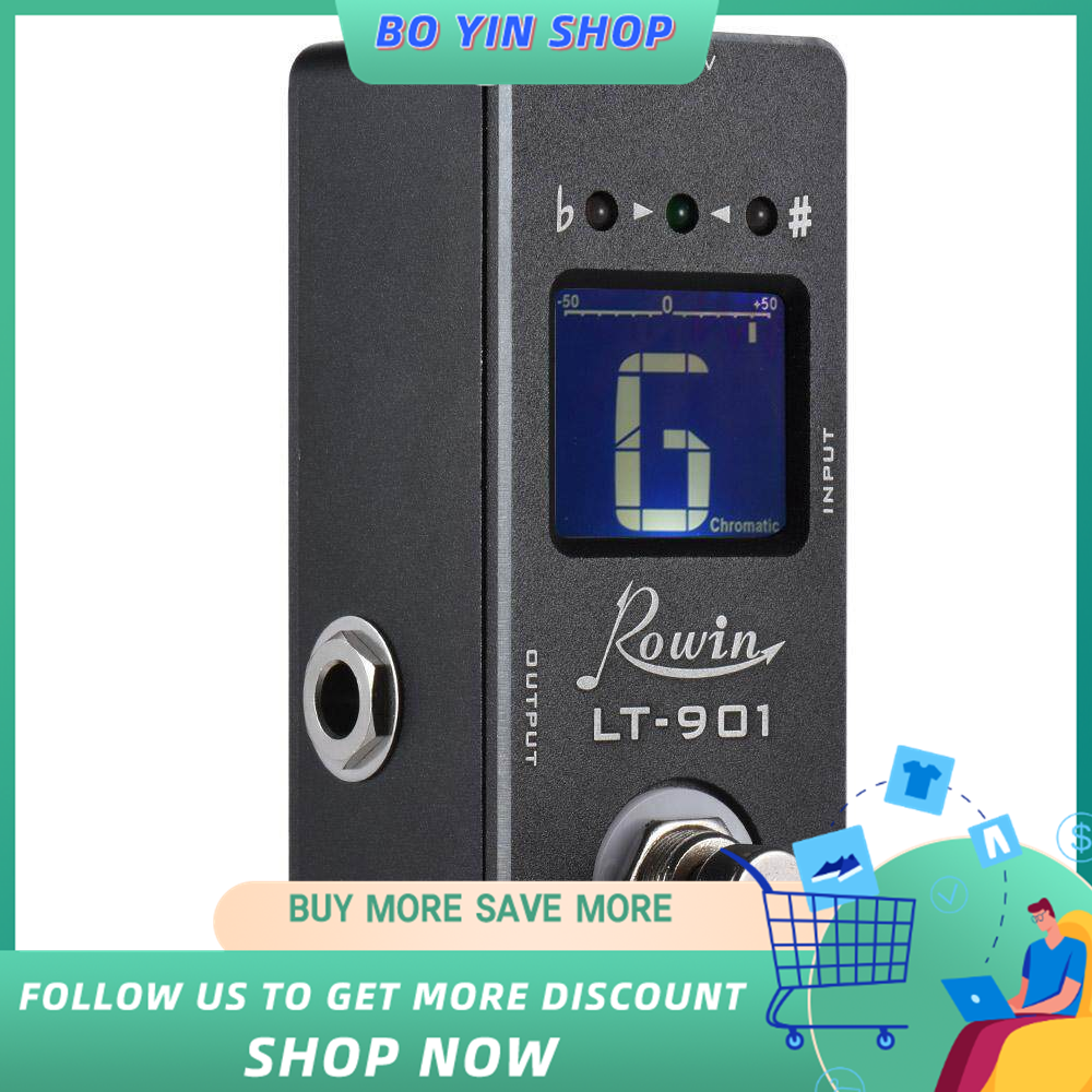 Mini Chromatic Guitar Tuner Pedal Effect True Bypass LCD Display